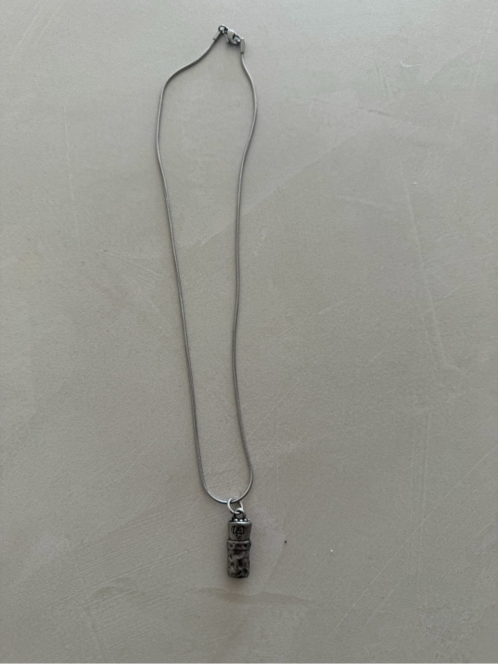 Sterling Silver Burrito Pendant Necklace - Silver